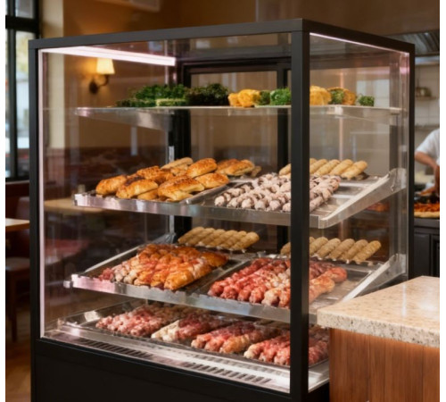 Кубическая витрина для Мяса Казбек 900 мм