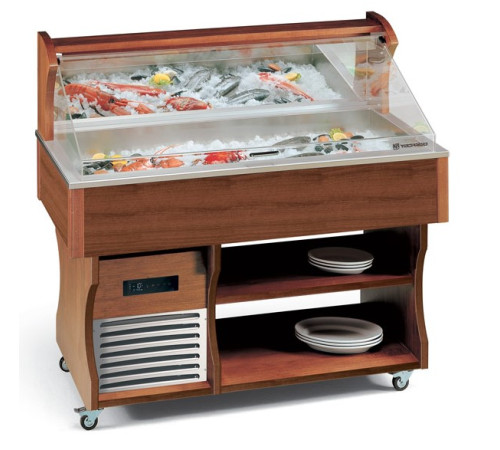 ВИТРИНА РЫБНАЯ ХОЛОДИЛЬНАЯ BAHIA 4 ТЕМН. ОРЕХ