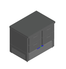 СТОЛ С ОХЛАЖД.ШКАФОМ HICOLD GNE22/TN О