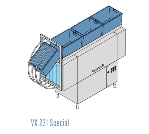 МАШИНА Д/МОЙКИ ЯЩИКОВ DIHR VX 231 V