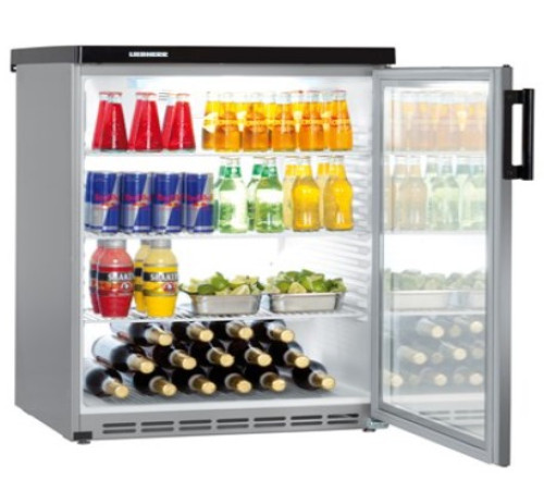ШКАФ ХОЛОД.СО СТЕКЛОМ LIEBHERR FKVESF 1803 СЕРЕБ.