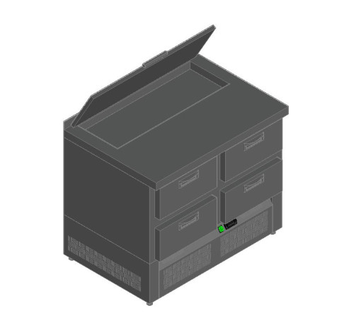 СТОЛ ДЛЯ САЛАТОВ HICOLD SLE2-22GN (1/6) C КРЫШК.