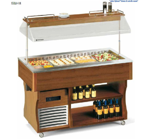 СТОЛ ШВЕД.ОХЛАЖД.ОСТРОВ. ISOLA 4 M СВЕТЛ.ОРЕХ