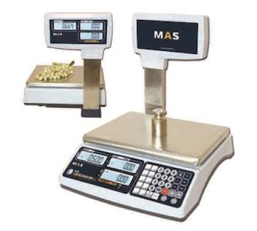 ВЕСЫ ЭЛЕКТРОННЫЕ ТОРГОВЫЕ СО СТОЙКОЙ MAS MR1-15P