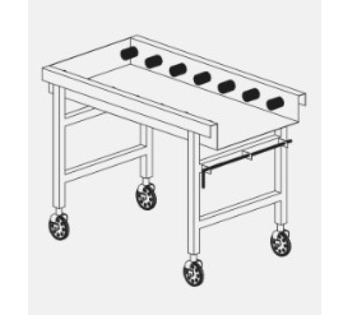 СТОЛ Д/ЧИСТ.ПОСУДЫ DIHR LC 96/2A РОЛИКОВЫЙ