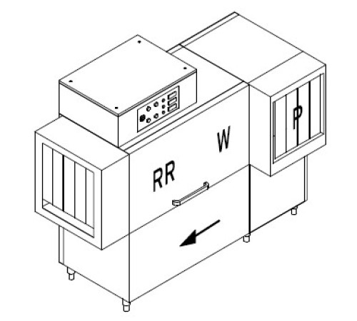 МАШИНА ПОСУДОМОЕЧНАЯ DIHR RX 184 LC DX+DDE+HR10+DR69