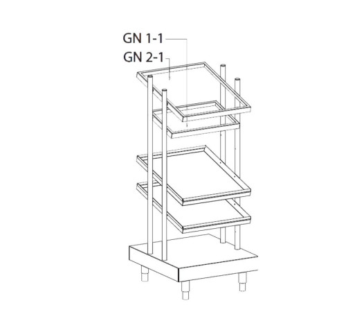 ДИСПЕНСЕР ДЛЯ КОНТЕЙНЕРОВ И СТАКАНОВ APACH CHEF LINE LDCG76