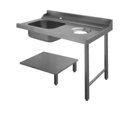 СТОЛ ДЛЯ ГРЯЗНОЙ ПОСУДЫ 1200 ММ ПРАВЫЙ APACH CHEF LINE L80208