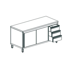 СТОЛ ПРОИЗВОДСТВЕННЫЙ ЗАКРЫТЫЙ APACH CHEF LINE LWC713SH2HDDR