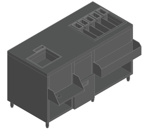 СТАНЦИЯ БАРНАЯ С БОРТОМ HICOLD НБМКС-15/6ПК +100ММ СТОЛЕШН.