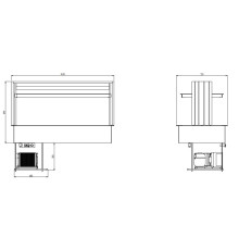 ПРИЛАВОК ХОЛОД. ENOFRIGO DOGE ISOLA 1400 RF ВСТР. ВЕНГЕ