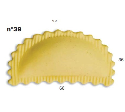 ШТАМП Д/РАВИОЛИ ДЛЯ НАСАДКИ LA MONFERRINA MULTIPASTA ПОЛУМЕСЯЦ 66Х36 ММ 39