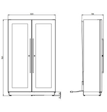 ШКАФ ВИННЫЙ ВЕНТ. ENOFRIGO MIAMI B/R VT RF 12 + 12 DR СЕРЫЙ