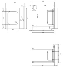 СТОЛ Д/ГРЯЗ.ПОСУДЫ DIHR T55 800 L