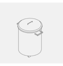 БАК DIHR P 03 ДЛЯ СБОРА ОТХОДОВ НА КОЛЕСАХ С ПЕДАЛЬЮ