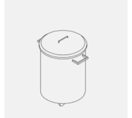 БАК DIHR P 03 ДЛЯ СБОРА ОТХОДОВ НА КОЛЕСАХ С ПЕДАЛЬЮ