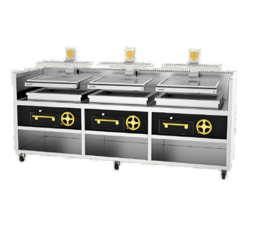 ГРИЛЬ ОТКРЫТЫЙ JOSPER BASQUE PVJ-76-3-3-MB