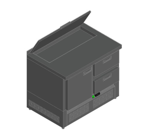 СТОЛ ДЛЯ САЛАТОВ HICOLD SLE1-12GN С КРЫШК.