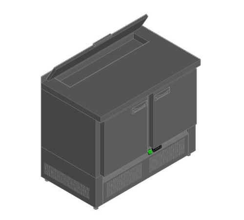 СТОЛ ДЛЯ САЛАТОВ HICOLD SLE2-11SN (1/6) З С КРЫШК.