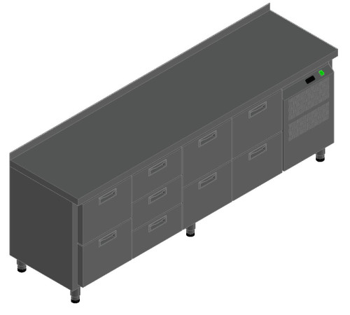 СТОЛ С ОХЛАЖД.ШКАФОМ HICOLD SN 2322/TN