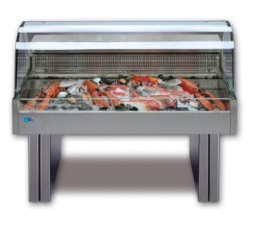 ВИТРИНА ХОЛОДИЛЬНАЯ TECFRIGO SHOPPING 2000 COLD НЕРЖ. + НОЖКИ