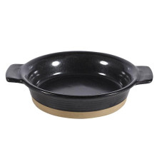 Блюдо глубокое d12см 0,17л, с ручками, керамика, Igneous Black ZCBKIGID1