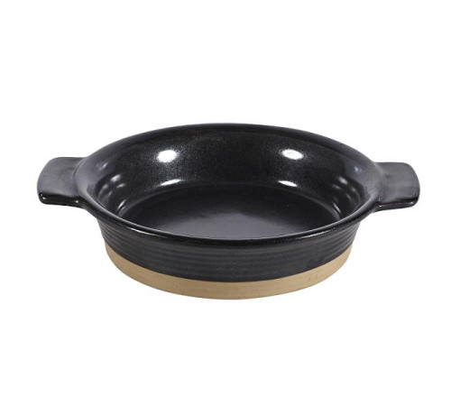 Блюдо глубокое d12см 0,17л, с ручками, керамика, Igneous Black ZCBKIGID1
