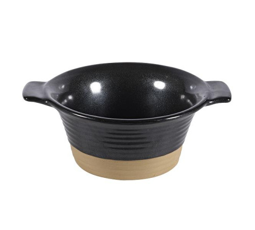 Блюдо глубокое d14см 0,40л, с ручками, керамика, Igneous Black ZCBKIGSP1
