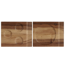 Блюдо деревянное 17,7х14,2см, двухстороннее, Buffet Wood ZCAWDBH11