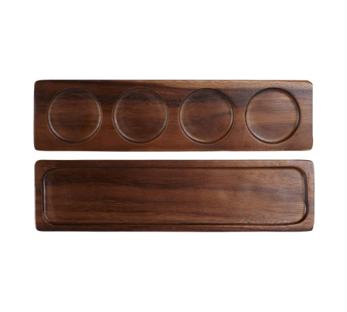 Блюдо деревянное 35,2х9см, двухстороннее, Buffet Wood ZCAWMWBD1