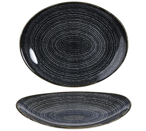 Блюдо овальное 31,7х25,5см, без борта, цвет Charcoal Black, Studio Prints SPCBOP121