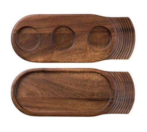 Блюдо сервировочное 35,5х14см, двухстороннее, дерево, Igneous Wood ZCAWIGT21