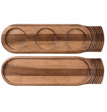 Блюдо сервировочное 48х14см, двухстороннее, дерево, Igneous Wood ZCAWIGT31