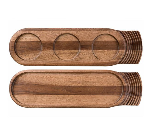Блюдо сервировочное 48х14см, двухстороннее, дерево, Igneous Wood ZCAWIGT31