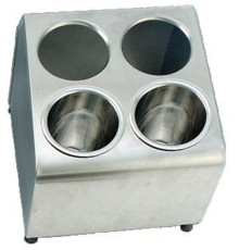 Диспенсер для емкостей для столовых приборов 4 отв., две линии, нерж.сталь FCH42