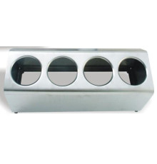 Диспенсер для емкостей для столовых приборов 4 отв., одна линия, нерж.сталь FCH41