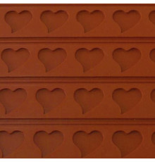 Коврик силиконовый рельефный Сердце 60х40см, h3см RELIEF 9