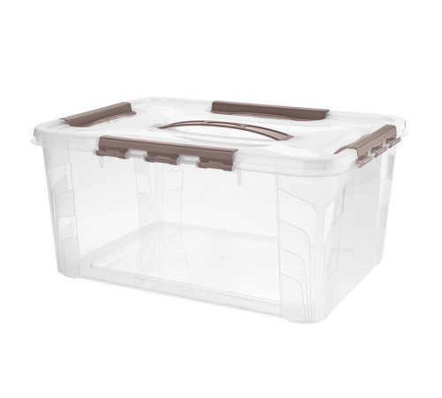 Контейнер 15,3л (39х29см h18см) с замками, с крышкой, с ручкой, п/п 433234414