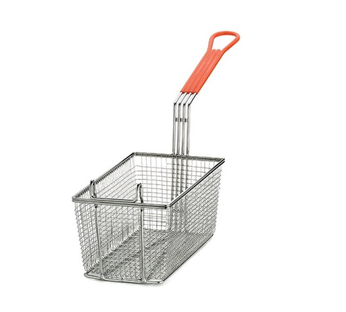 Корзина для фритюрницы 62х16см h29см, никелированная, ручка оранжевая 43