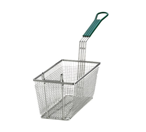 Корзина для фритюрницы 63,5х16,5см h34,5см, никелированная, ручка зеленая 42