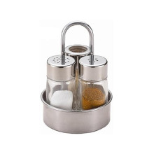 Набор для специй 3 предмета (соль, перец, зубочистки) Хайтек, нерж.сталь 3105