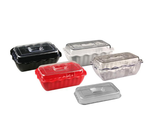 Салатник 2,1л (26х17,5см h 8см), волнистый край, пластик, черный 422108413