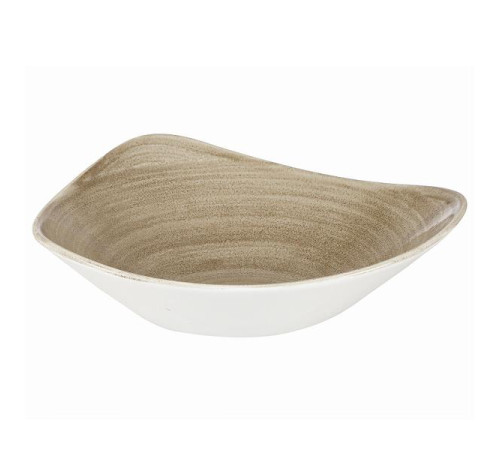 Салатник треугольный 0,60л d23,5см, без борта, Stonecast Patina, цвет Antique Taupe PAATTRB91