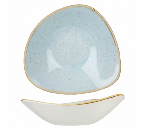 Салатник треугольный 0,60л d23,5см, без борта, Stonecast, цвет Duck Egg Blue SDESTRB91