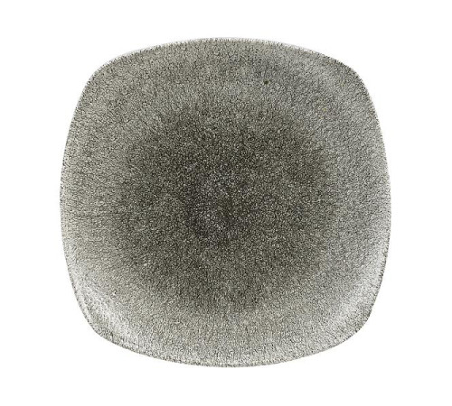 Тарелка мелкая квадратная 25,2см, цвет Raku Quartz Black, Studio Prints RKBQSP111