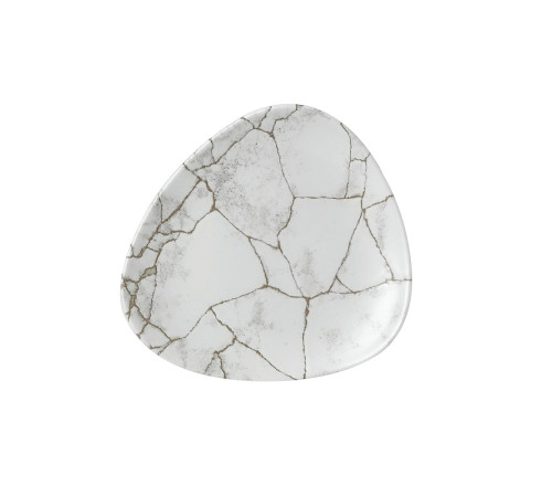 Тарелка мелкая треугольная 19,2см, без борта, цвет Kintsugi Agate Grey, Studio Prints KTAGTR71