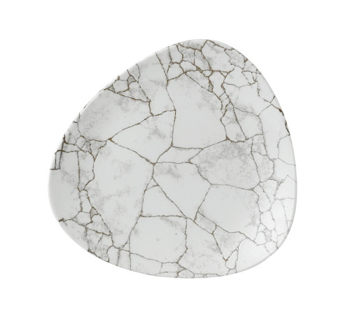 Тарелка мелкая треугольная 26,5см, без борта, цвет Kintsugi Agate Grey, Studio Prints KTAGTR101