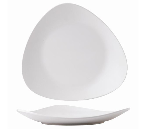 Тарелка треугольная мелкая 35х32,5см, меламин, Lotus Melamine, цвет White ZPLWLP41