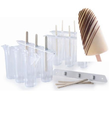 Форма для мороженого Эскимо, 6 ячеек, пластик 105002.