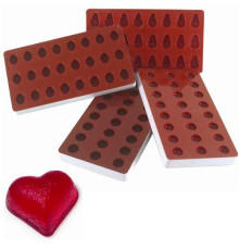 Форма силик. д/зам. Сердце 34х30мм h18мм, 24 ячейки SG 03